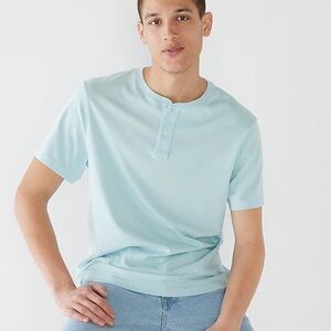 J crew short sleeve broken in Henley sunfaded blue